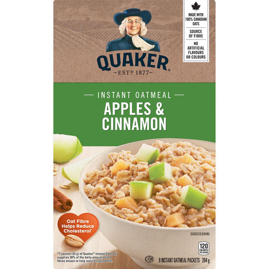 Quaker Instant Oatmeal Apples & Cinnamon 8 x 33 g