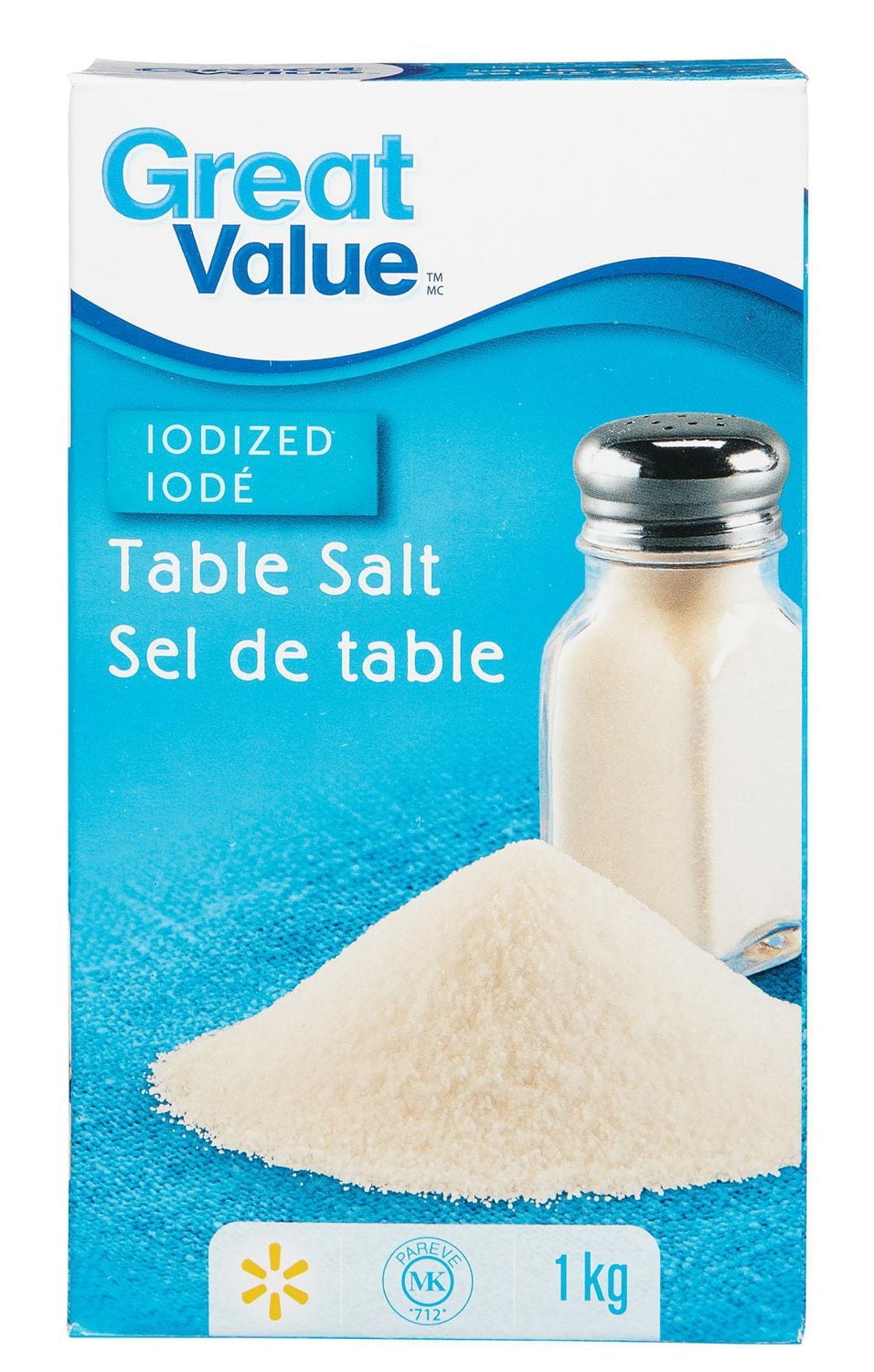 Great Value Iodized Table Salt 1 kg