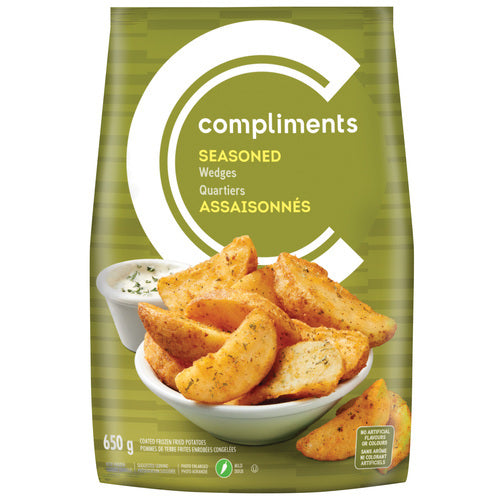 Compliments Seasoned Potato Wedges 650 g