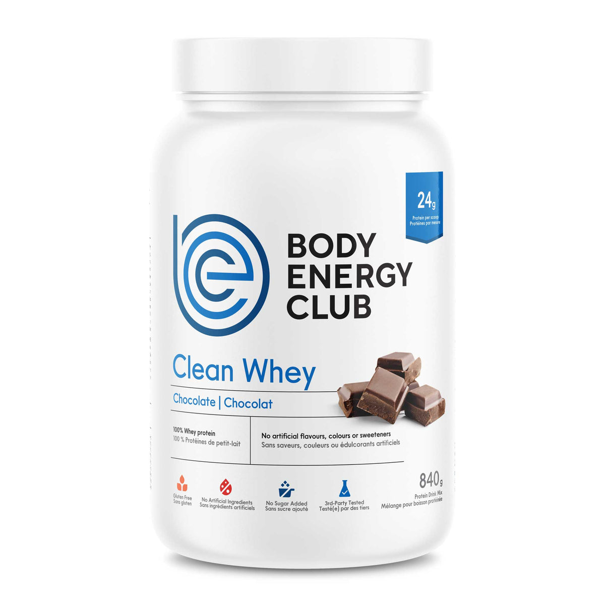 Body Energy Club Clean Whey Protein Chocolate 840 g
