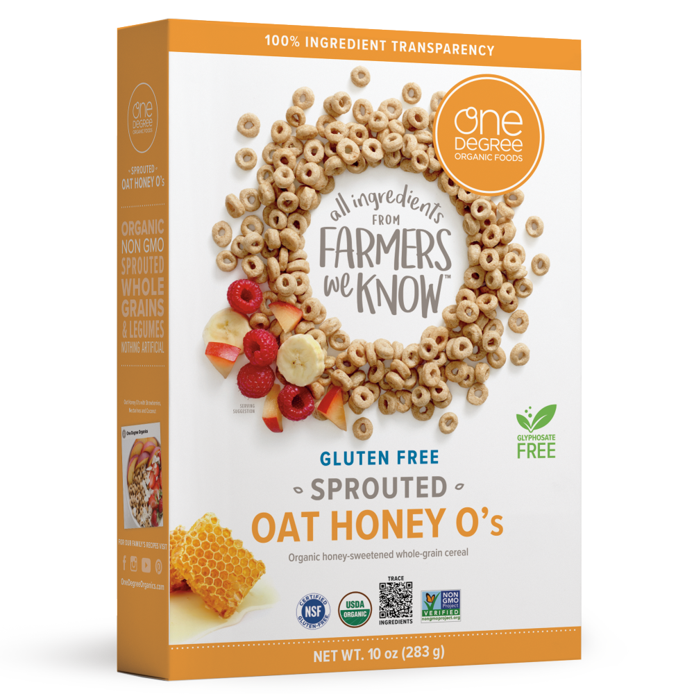 One Degree Organic Sprouted Oat Honey O's Cereal