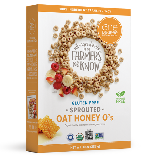 One Degree Organic Sprouted Oat Honey O's Cereal