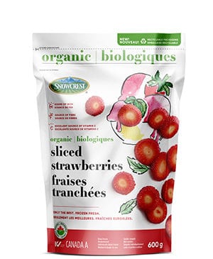 Snowcrest Organic Sliced Strawberries 600 g