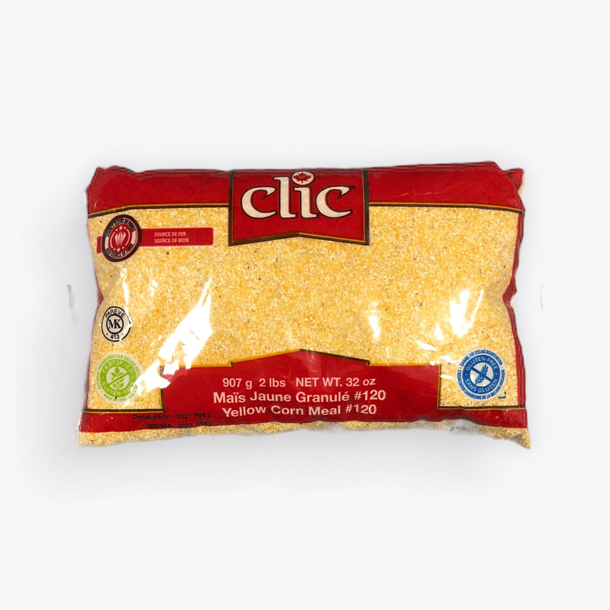 Clic Fine Yellow Cornmeal 907 g