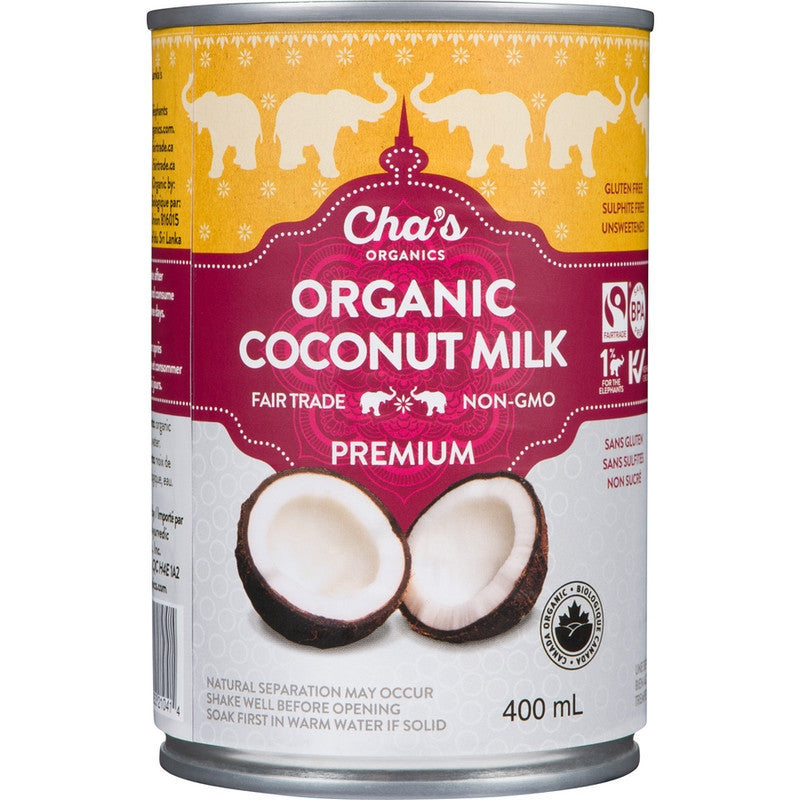 Cha's Organics Premium Coconut Milk 400 ml