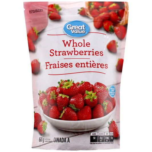 Great Value Whole Strawberries 600 g