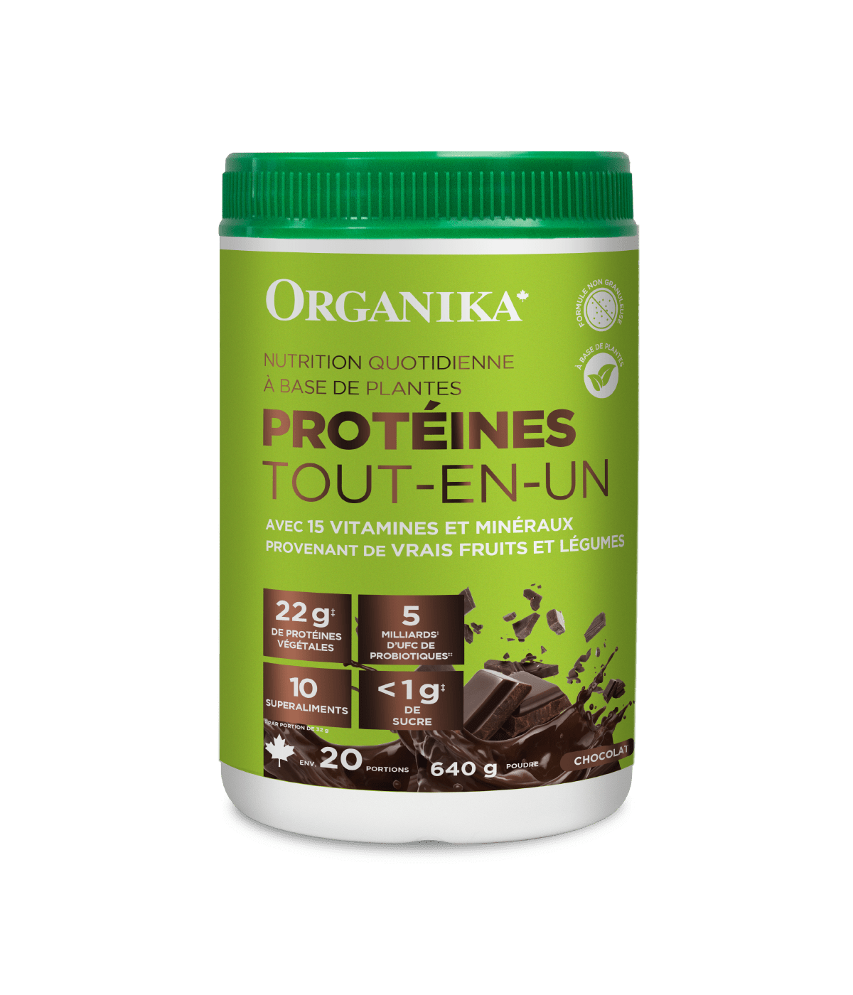Organika Plant-Based Daily Nutrition All-in-One Protein Chocolate 640 g